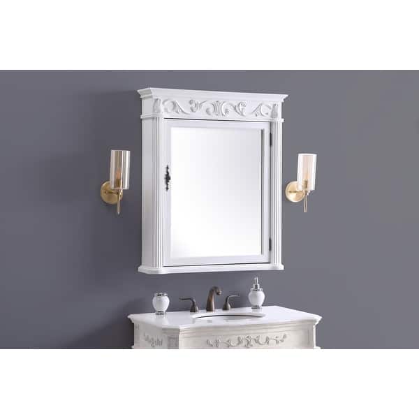 Roman 32" Antique White Medicine Bed Bath & Beyond 17027919